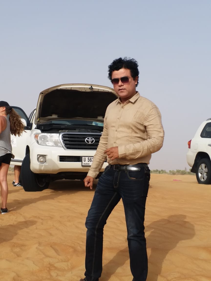 Rajiv Pande on a visit outside Dubai